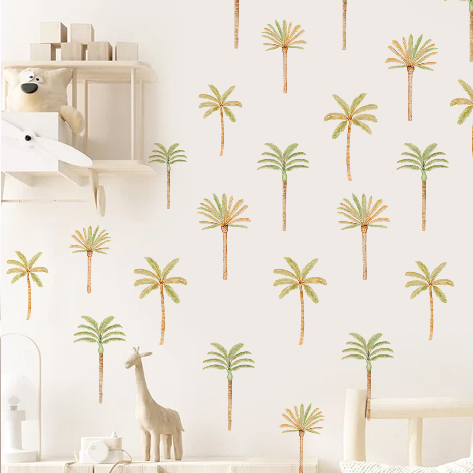 Baby Girl Nursery Quotes - Boho Coconut Palm Tree Wall Sticker