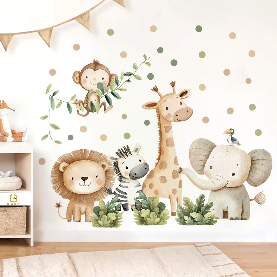 Baby Girl Nursery Quotes - Boho Forest Animals Wall Stickers for