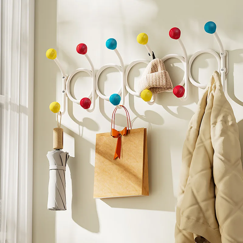 Baby Nursery Organizer - Candy Color Wall Hook Metal Clothes