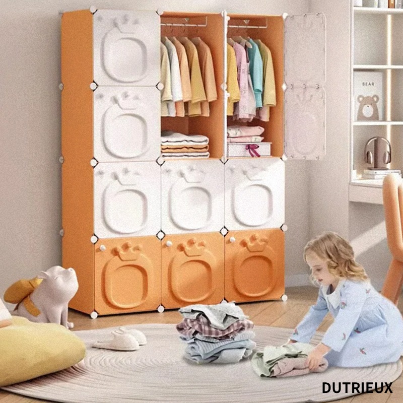 Closet Organizer Baby - Simple Shelf Wardrobe Clothes Living Room