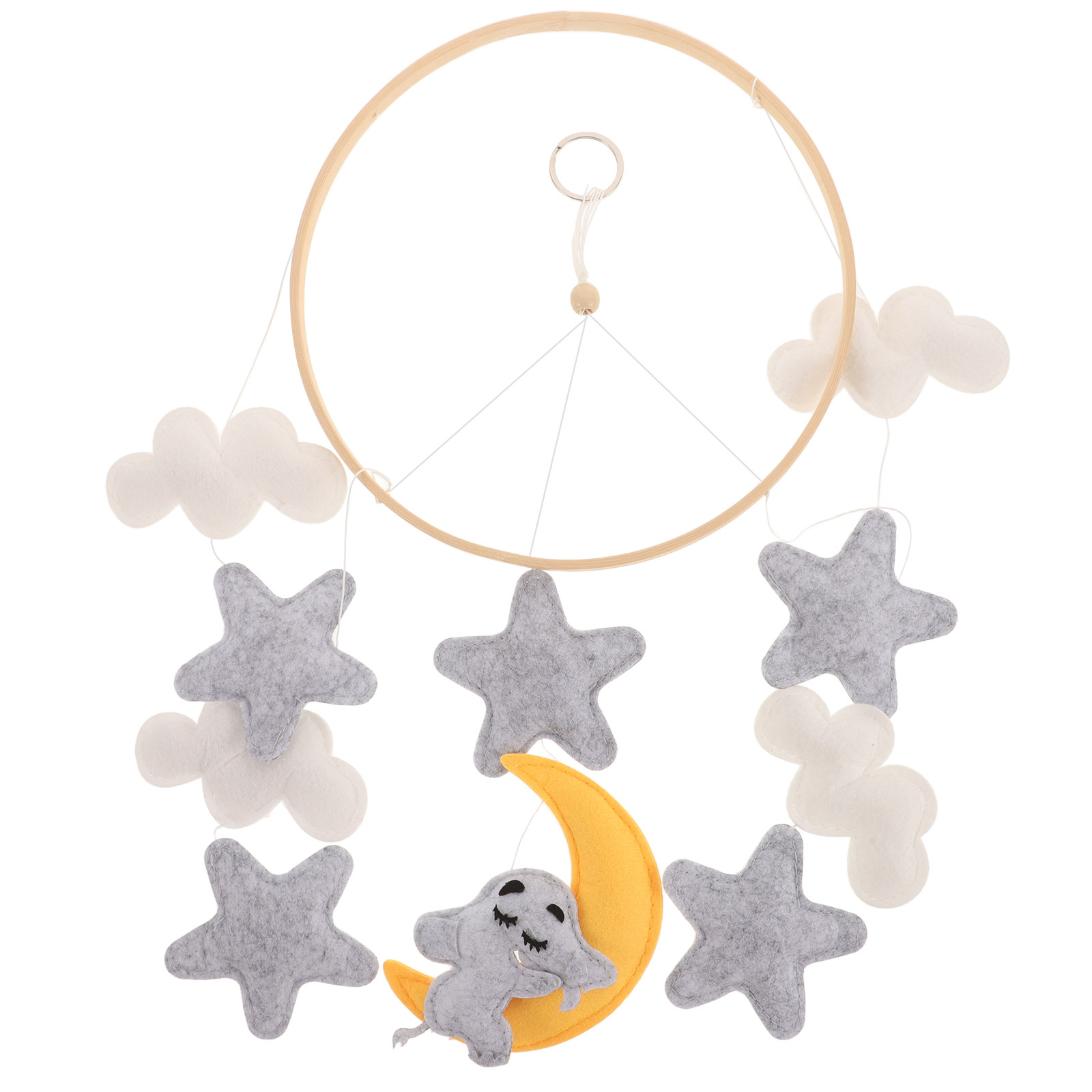 Baby Nursery Hanging Decor - Felt Animal Crib Mobile with Elephant