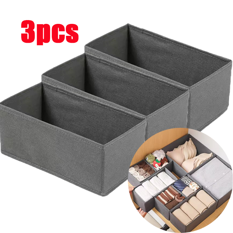 Closet Organizer Baby - 3PC Fabric Underwear Storage Box Drawer
