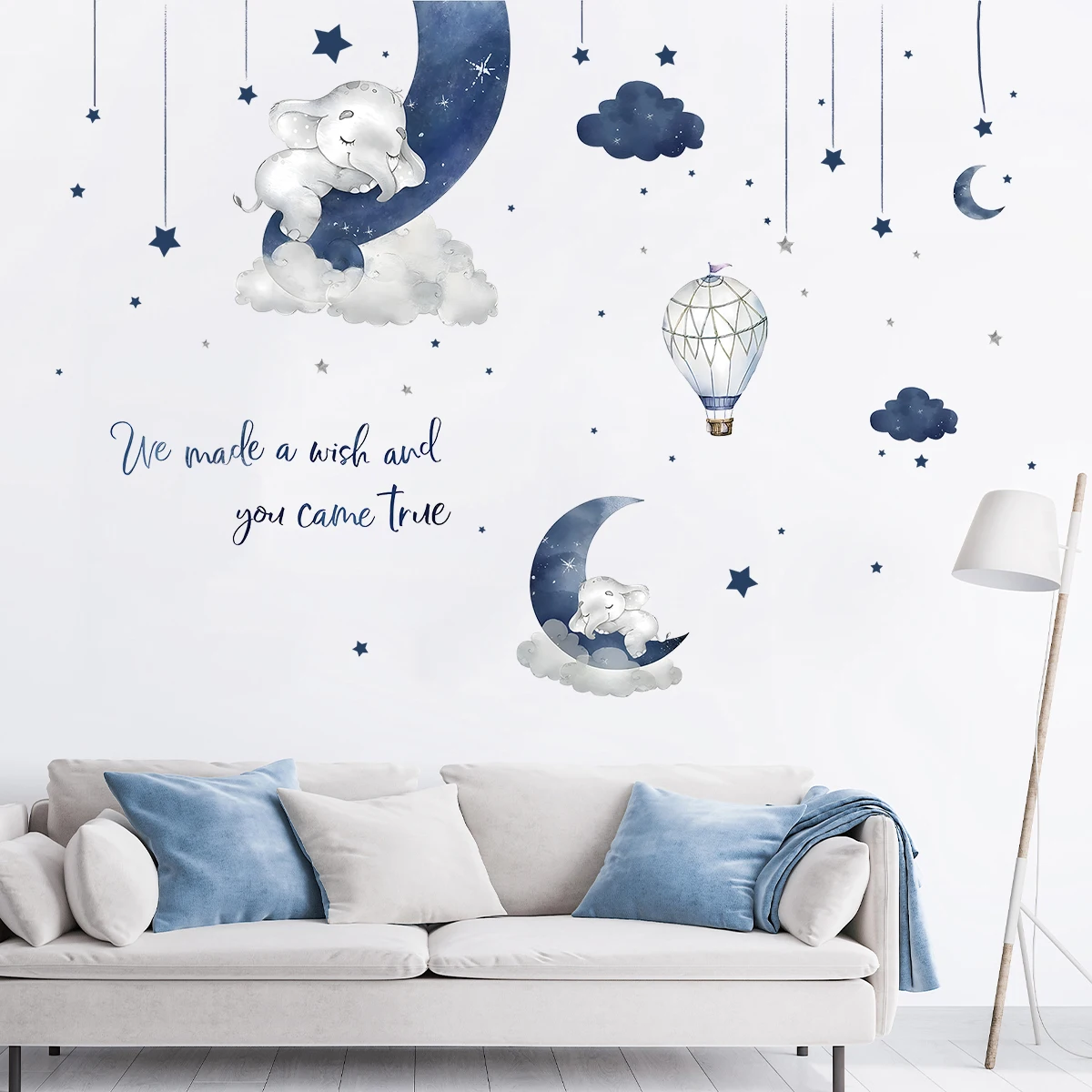Baby Girl Nursery Quotes - 1Pc Cartoon Animal Elephant Wall Sticker