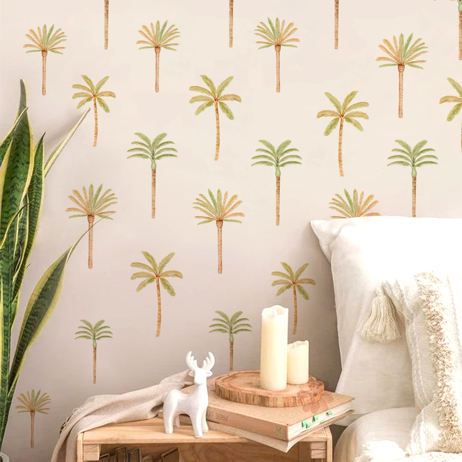 Boho Coconut Palm Tree Wall St - Baby Girl Nursery Quotes recension och pris