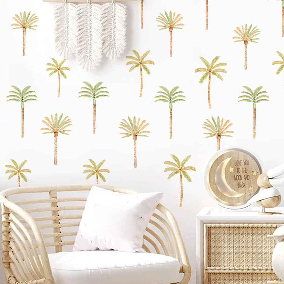 Boho Coconut Palm Tree Wall St - Baby Girl Nursery Quotes recension och pris