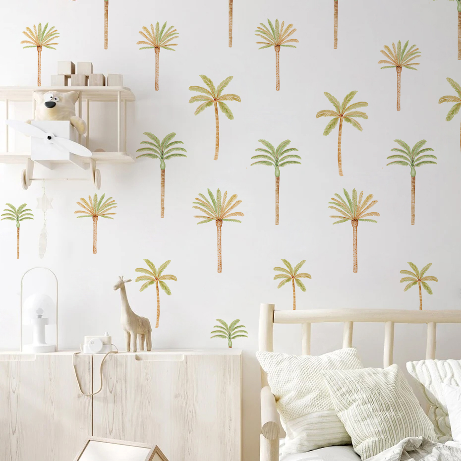 Boho Coconut Palm Tree Wall St - Baby Girl Nursery Quotes recension och pris