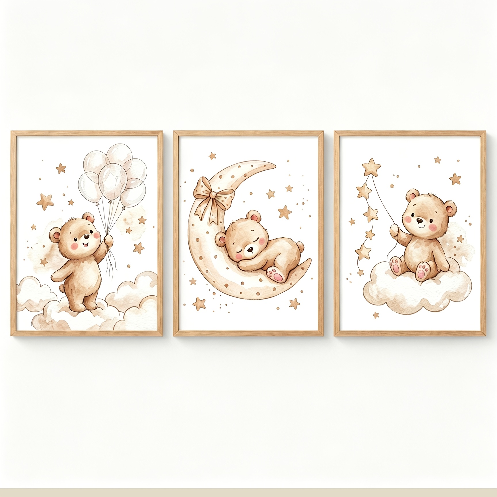 （NOframe 3PCS）-2D Flat, Kawaii - Baby Nursery Gender Neutral recension och pris
