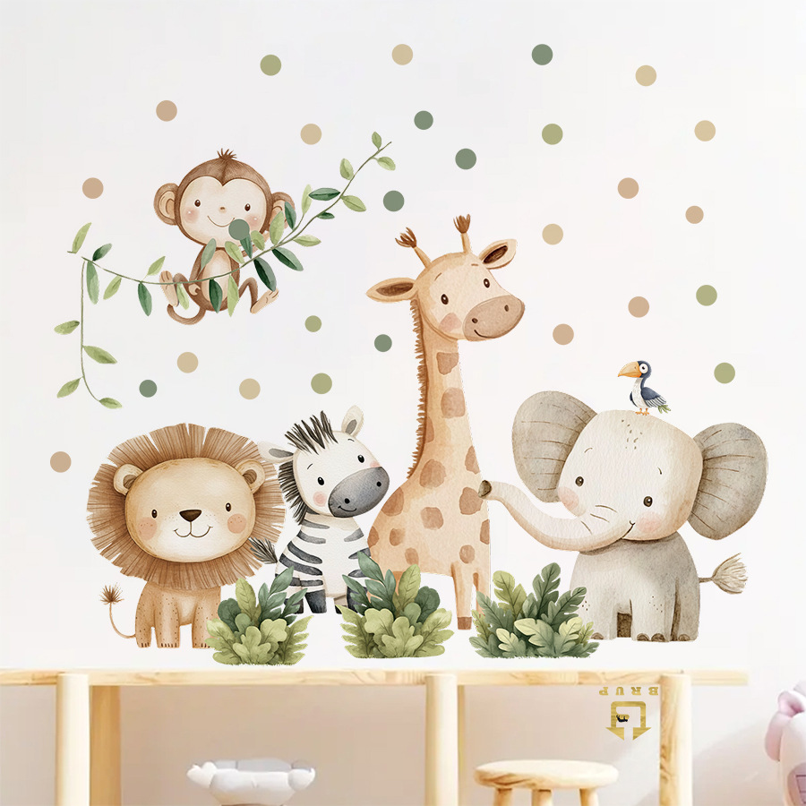 Boho Forest Animals Wall Stick - Baby Girl Nursery Quotes recension och pris