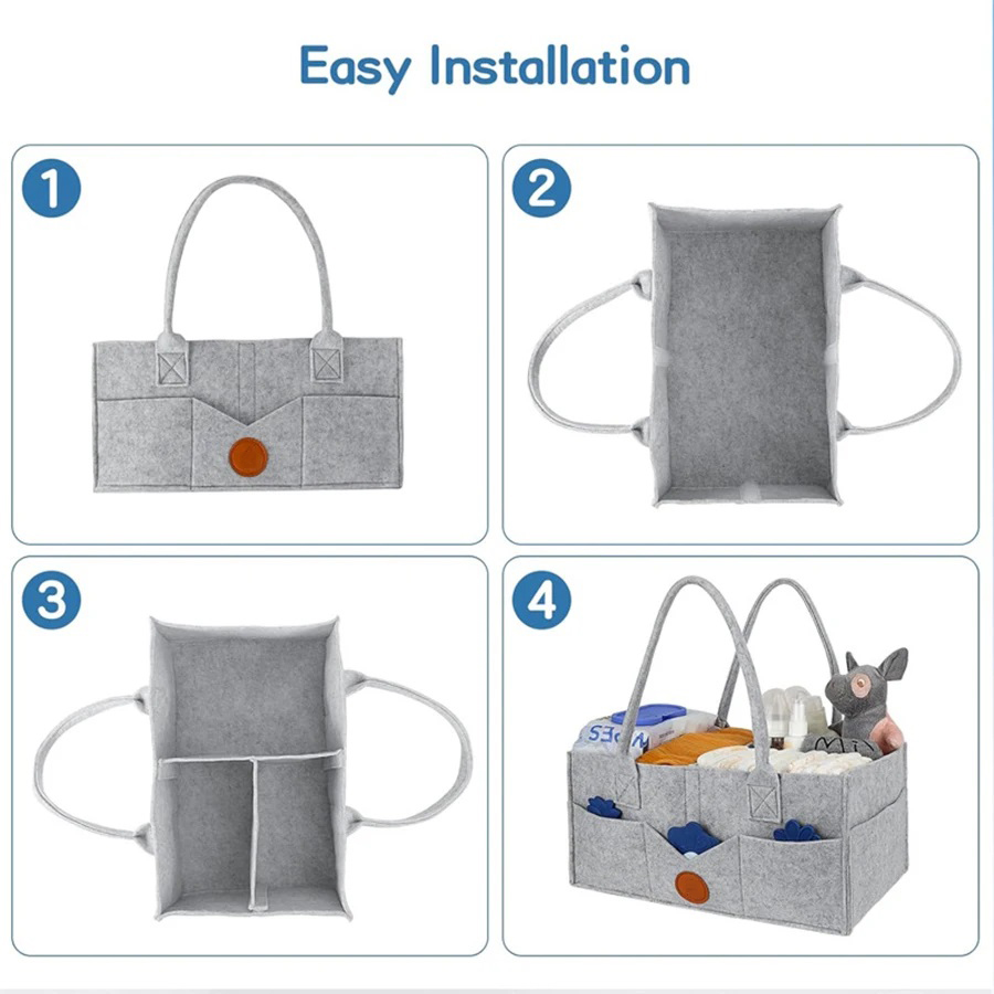 Children's Felt Diaper Storage - Baby Nursery Organizer recension och pris