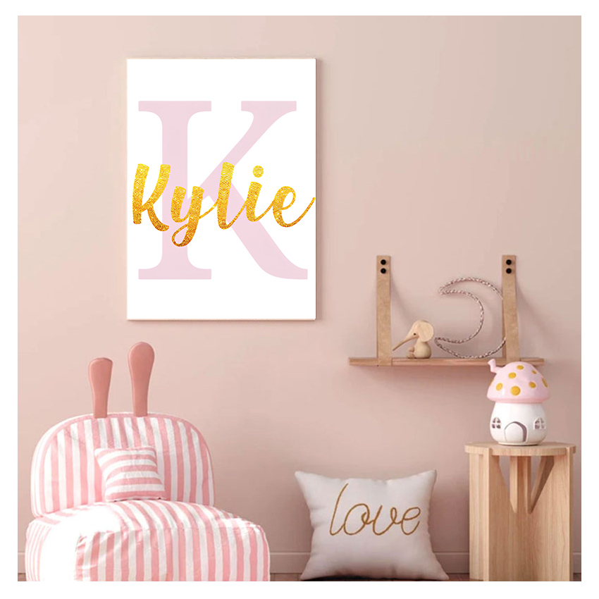 Wall Art Print Custom Name Pos - Baby Nursery Name Wall Art recension och pris