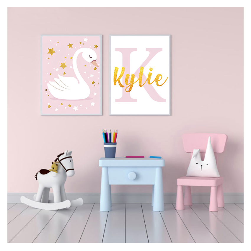 Wall Art Print Custom Name Pos - Baby Nursery Name Wall Art recension och pris