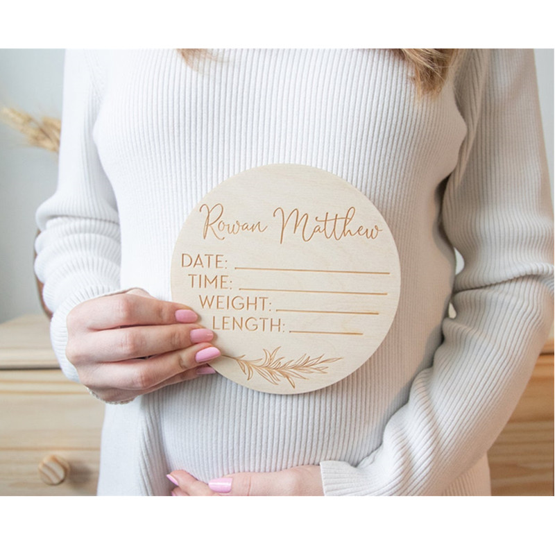 Wooden baby name sign Personal - Baby Nursery Hospital recension och pris