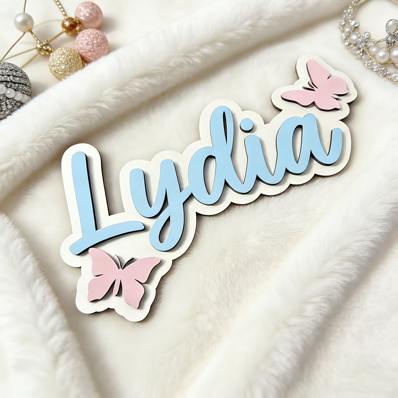 Personalized Blue & Pink Butte - Baby Nursery In recension och pris