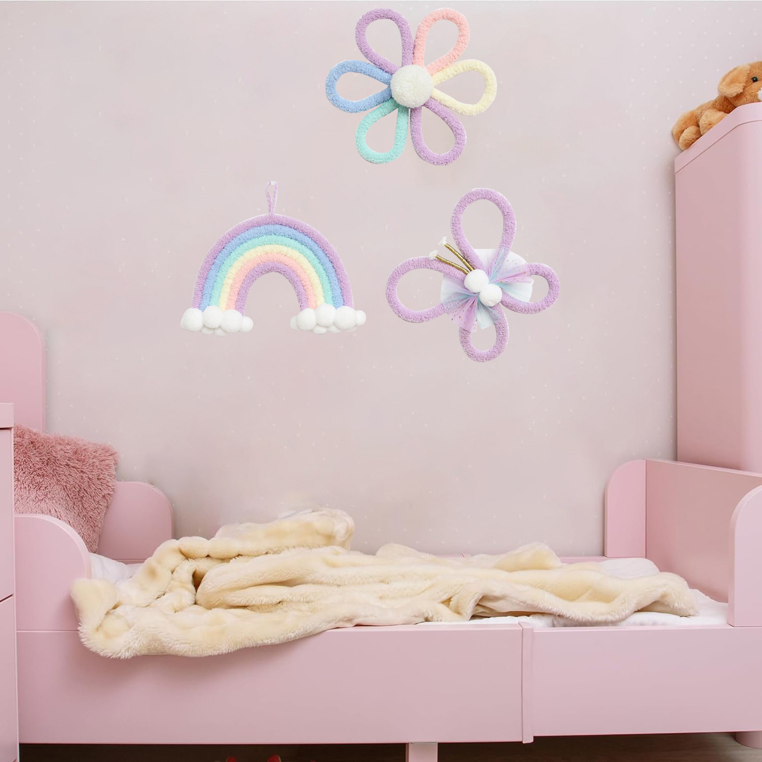 Nordic Rainbow Daisy Flower  B - Baby Nursery Hanging Decor recension och pris