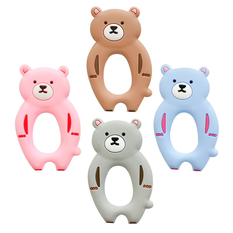 1pcs Silicone Bear Teether Rod - Baby Nursery Hospital recension och pris