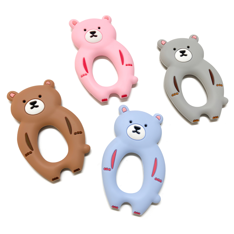 1pcs Silicone Bear Teether Rod - Baby Nursery Hospital recension och pris