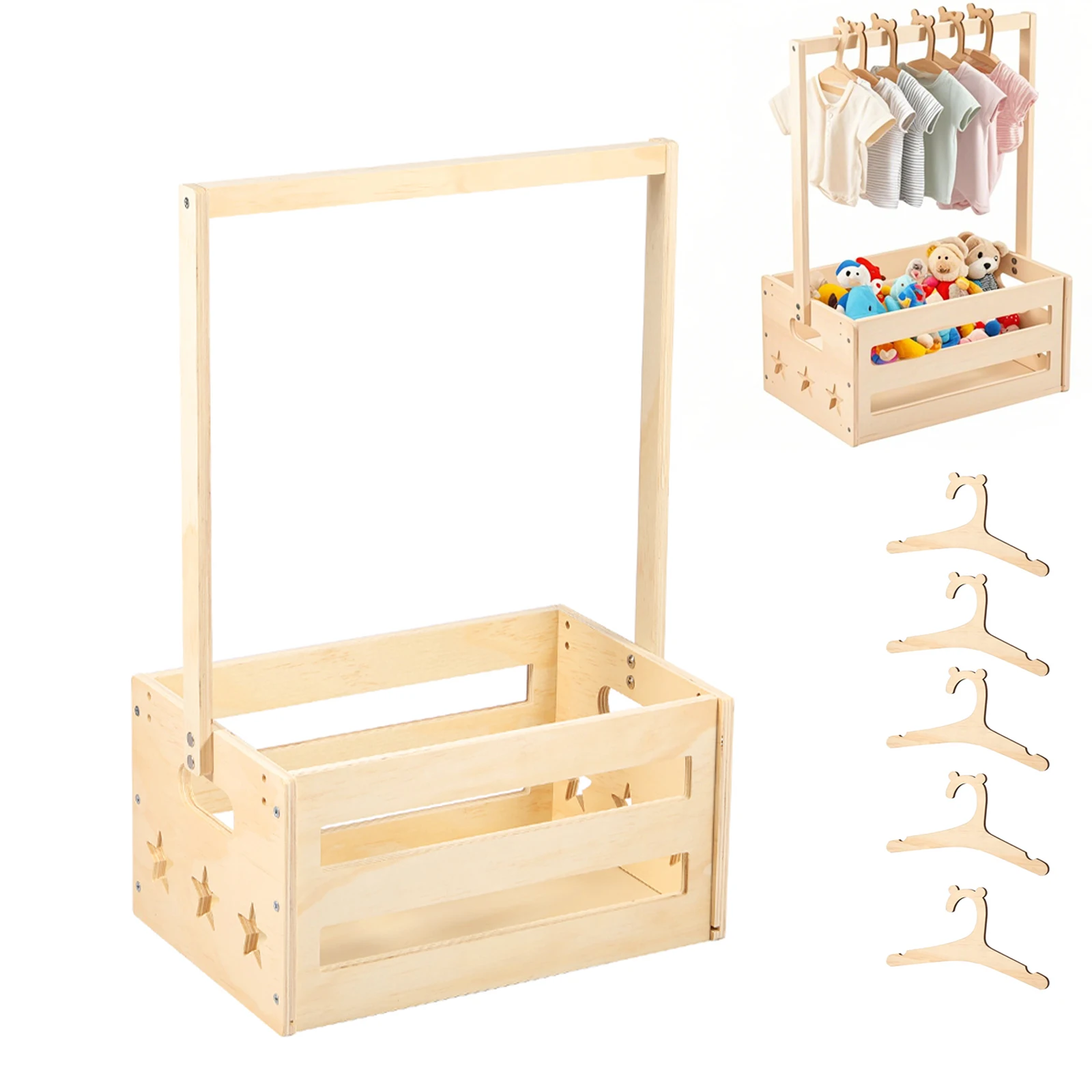 Wood Baby Shower Basket Closet - Closet Organizer Baby recension och pris