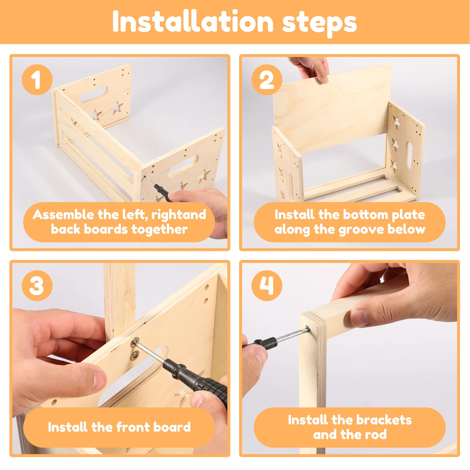 Wood Baby Shower Basket Closet - Closet Organizer Baby recension och pris