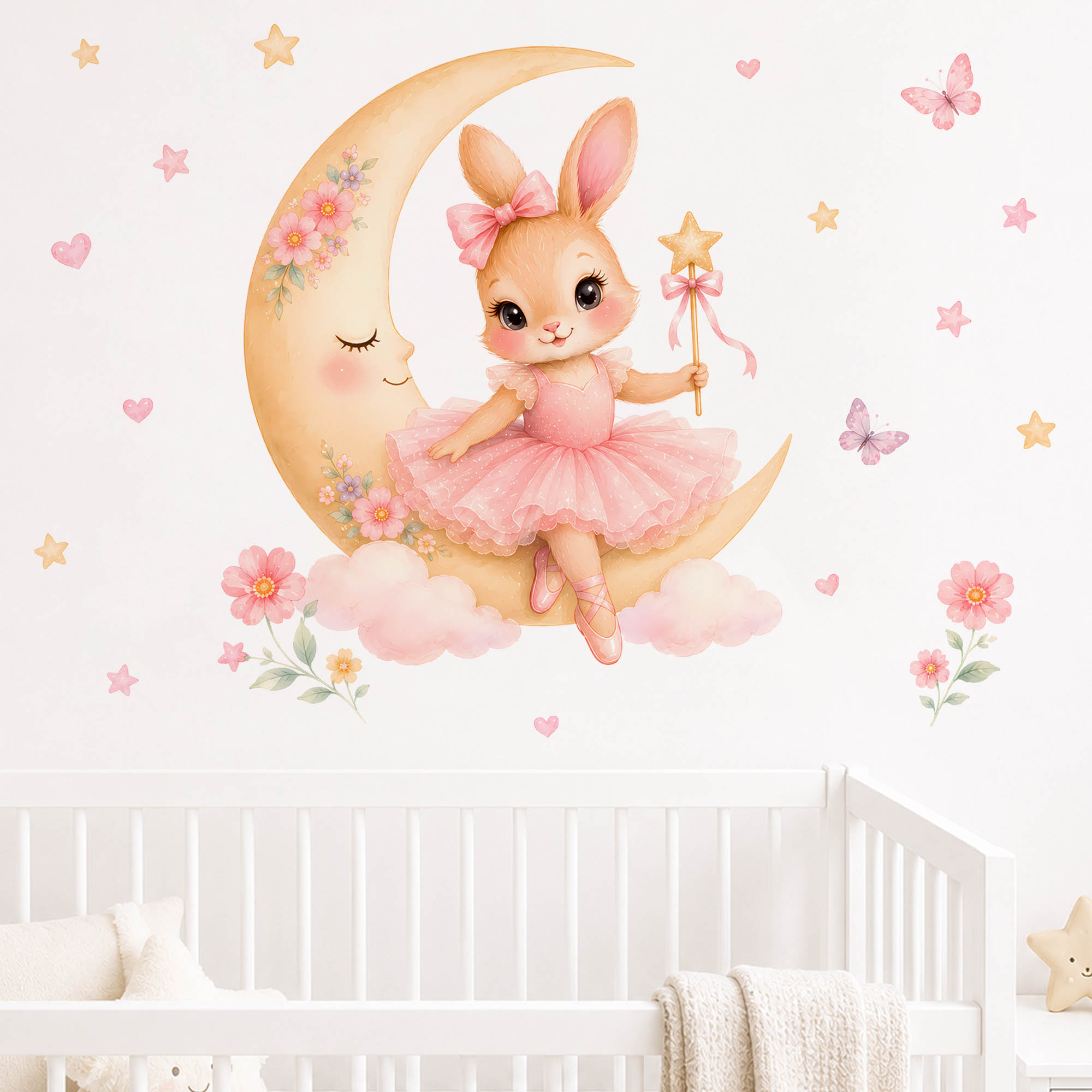 Watercolor Ballerina Bunny Moo - Baby Girl Nursery Quotes recension och pris