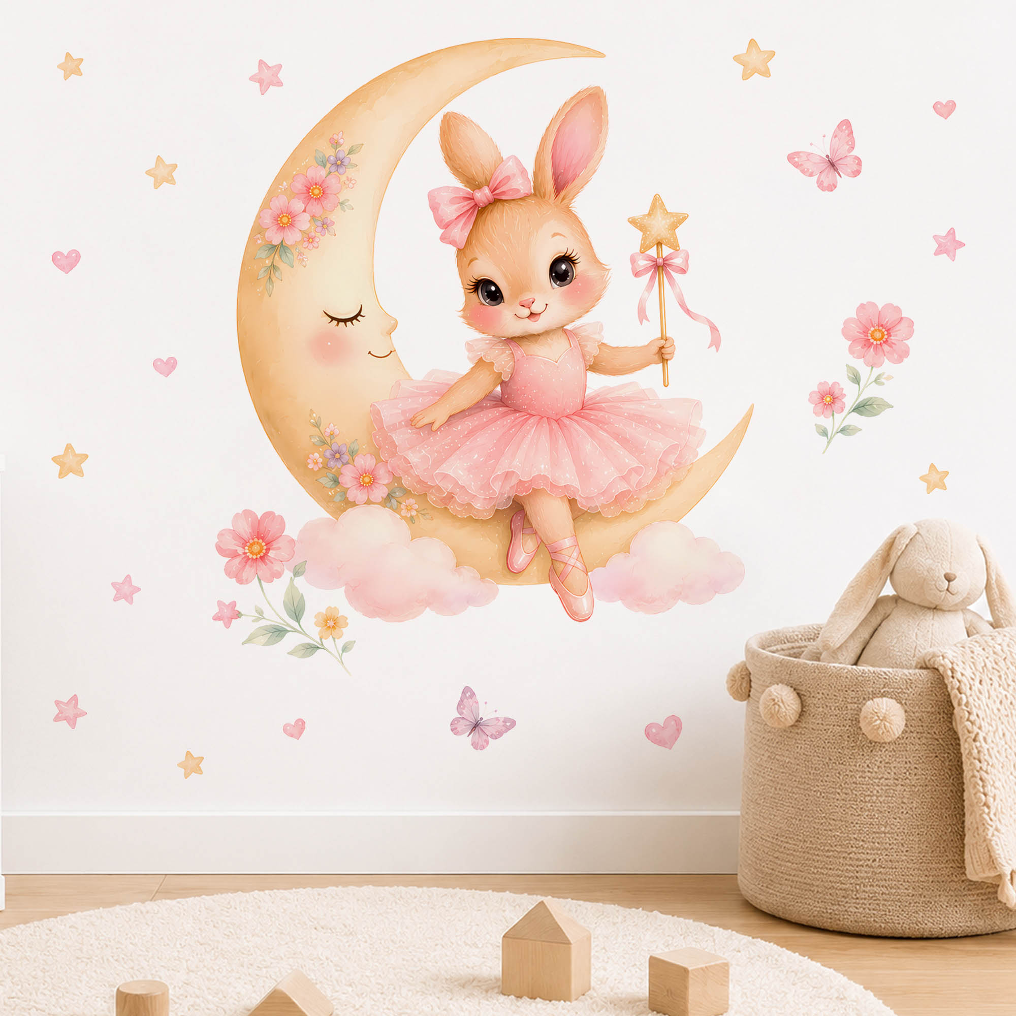 Watercolor Ballerina Bunny Moo - Baby Girl Nursery Quotes recension och pris