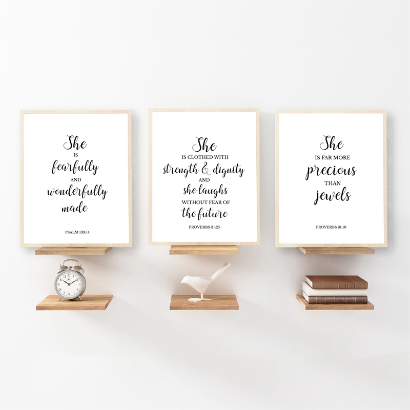 Bible Verses Quote Christian W - Baby Girl Nursery Quotes recension och pris