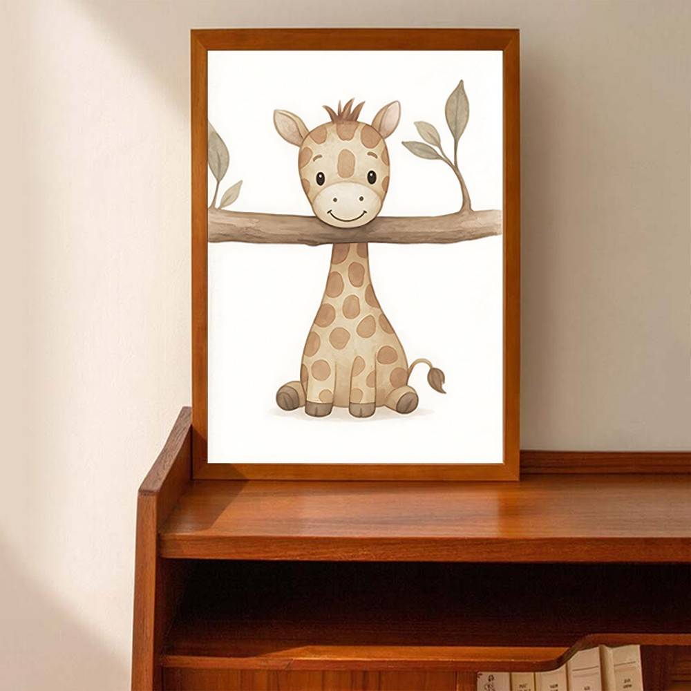 Neutral Boho Safari Baby Anima - Baby Nursery Wallpaper Neutral recension och pris