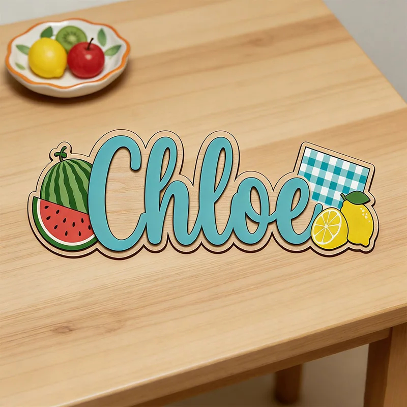 Watermelon Lemon Picnic Themed - Baby Nursery Name Wall Art recension och pris