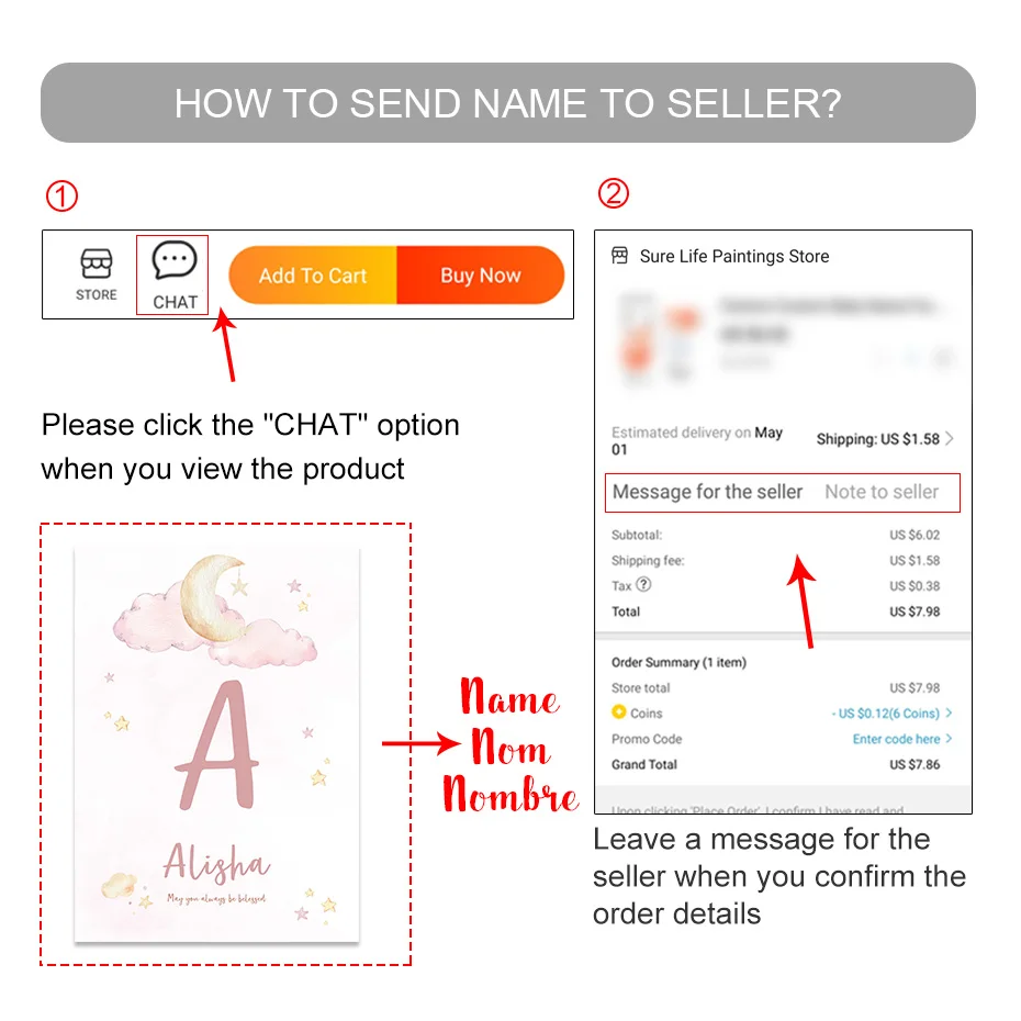 Custom Baby Name Islam Ayat Ku - Baby Nursery Posters recension och pris