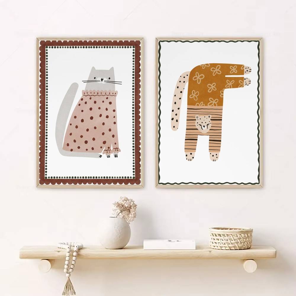 Neutral Boho Kids Poster Cute  - Baby Nursery Wallpaper Neutral recension och pris