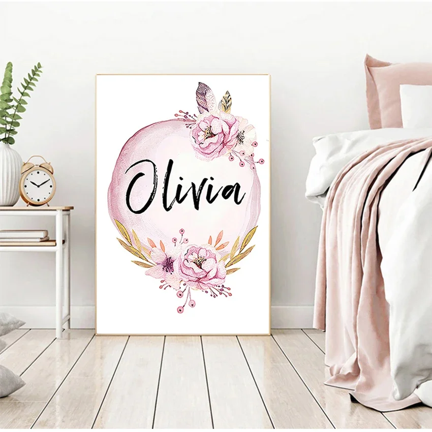 Art Nursery Prints Wall Painti - Baby Nursery Name Wall Art recension och pris