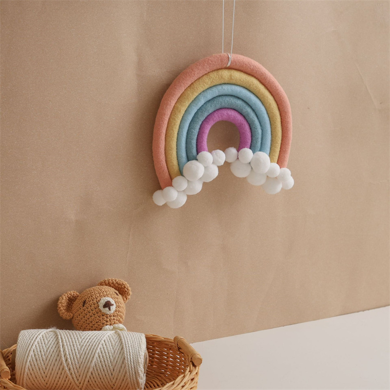 Nordic Felt Woven Rainbow Hair - Baby Nursery Garland recension och pris