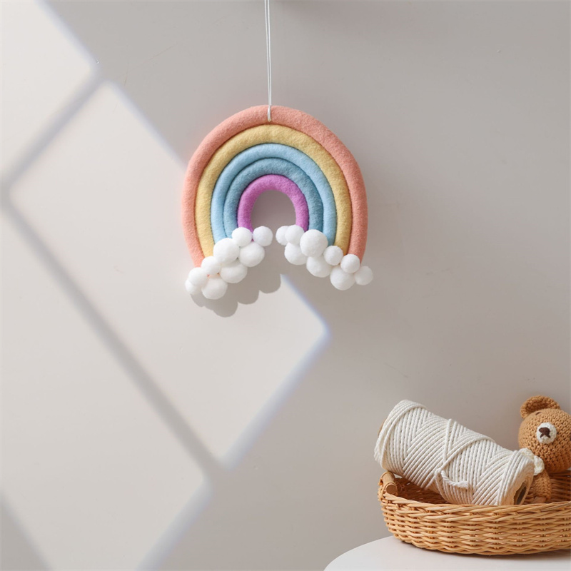 Nordic Felt Woven Rainbow Hair - Baby Nursery Garland recension och pris