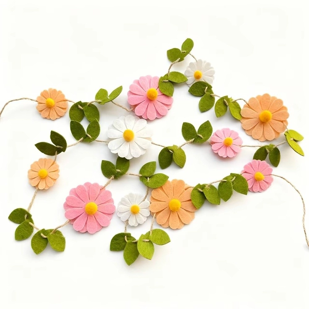 200CM Felt Daisy Banner Felt B - Baby Nursery Garland recension och pris