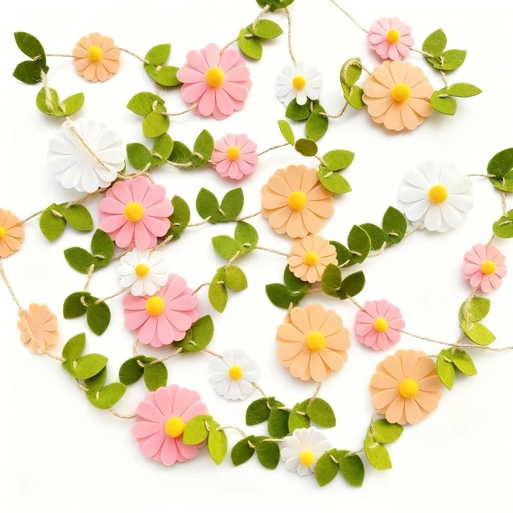 200CM Felt Daisy Banner Felt B - Baby Nursery Garland recension och pris