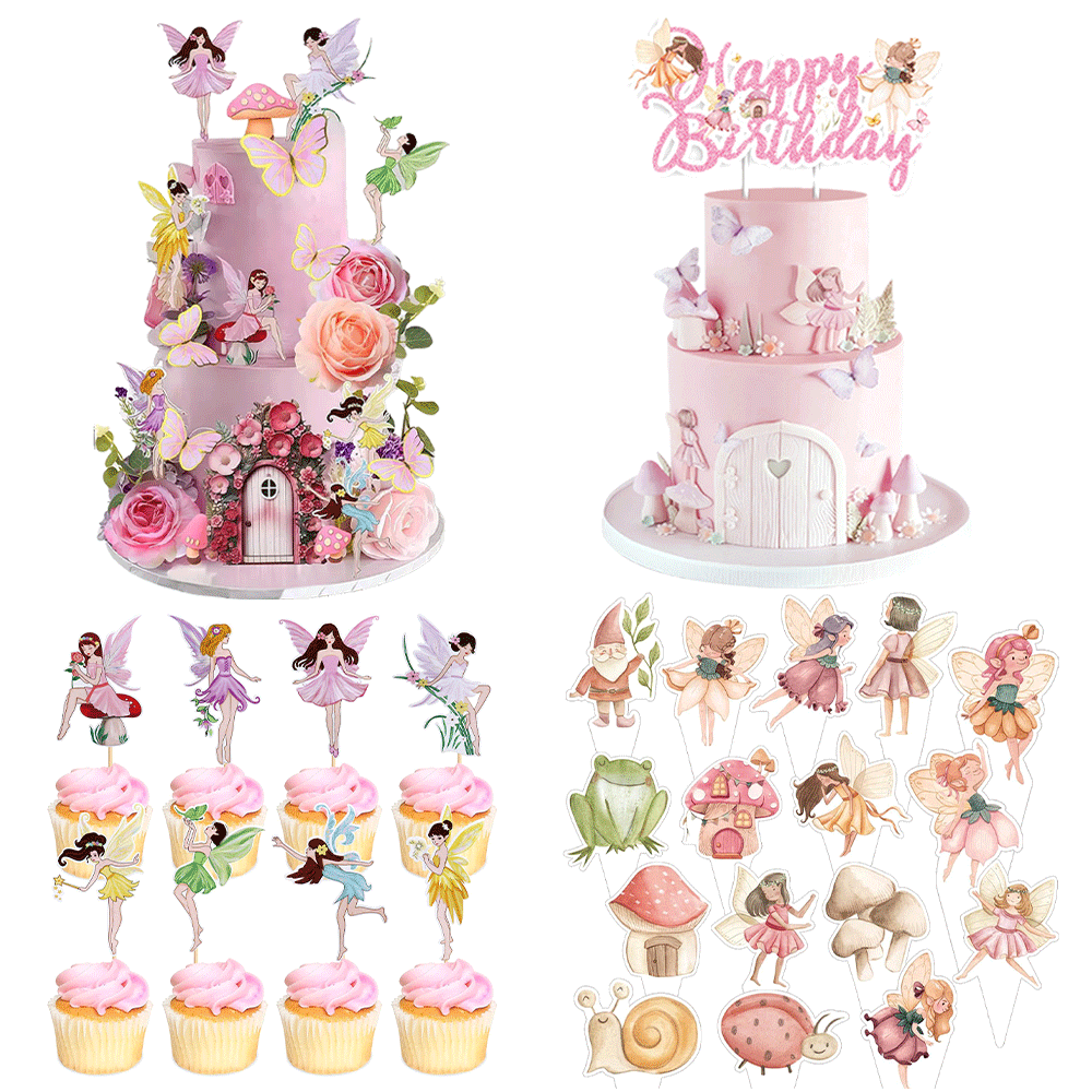 Fairy Cake Decor Birthday Bann - Baby Nursery Hanging Decor recension och pris