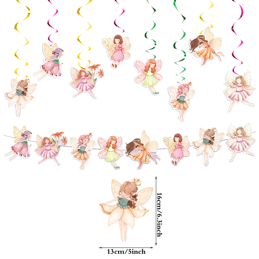 Fairy Cake Decor Birthday Bann - Baby Nursery Hanging Decor recension och pris