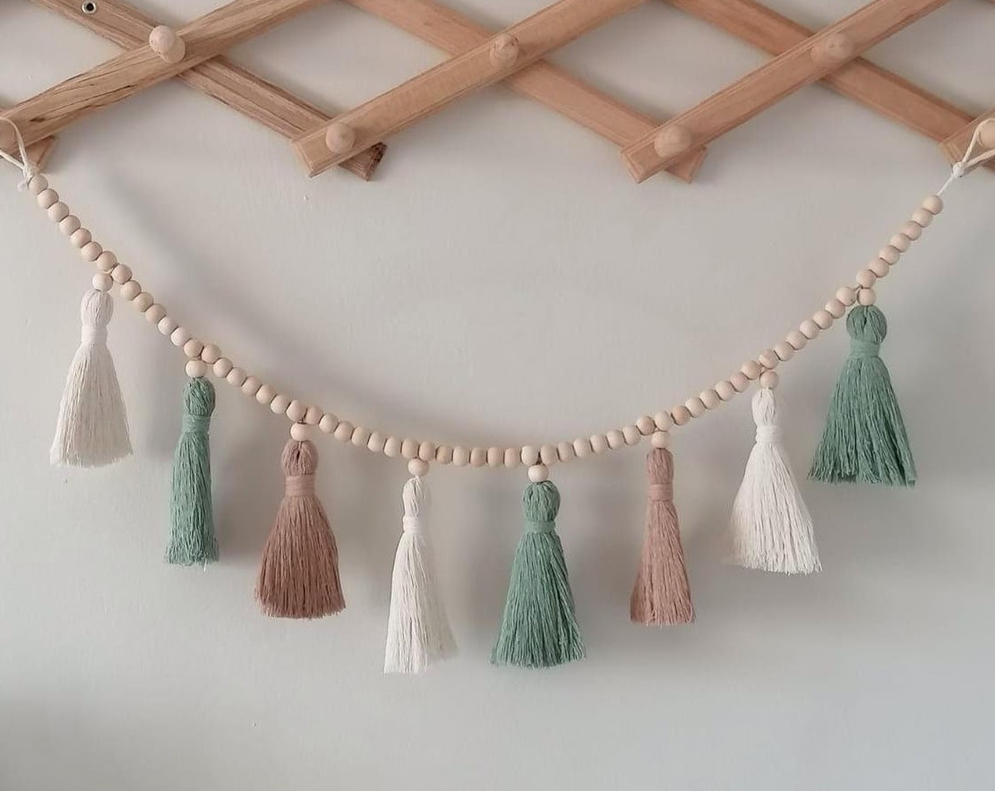 Tassel Macrame Garland , Boho  - Baby Nursery Garland recension och pris