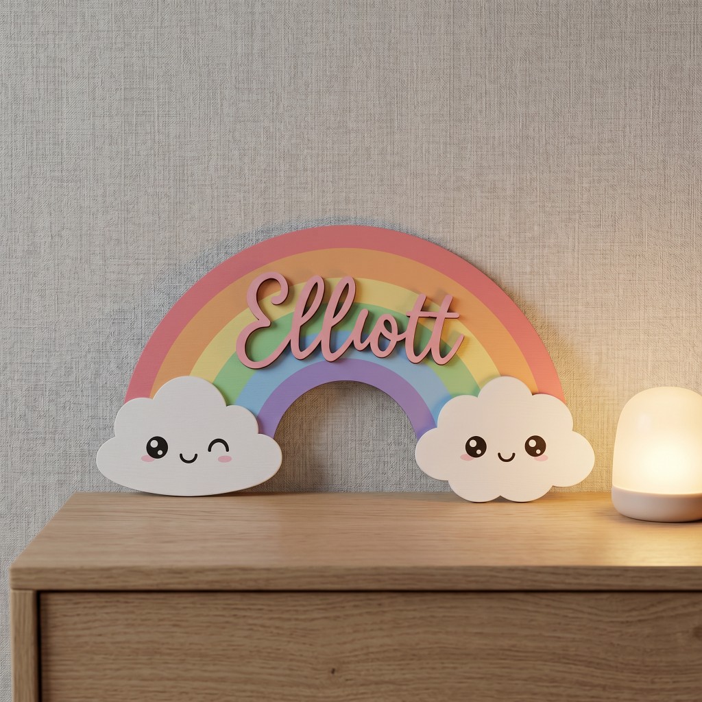 1Pc  Custom Cute Smiley Clouds - Baby Nursery In recension och pris