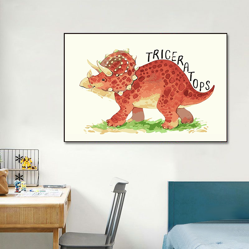 Watercolor Dinosaur Poster Nur - Baby Nursery Posters recension och pris