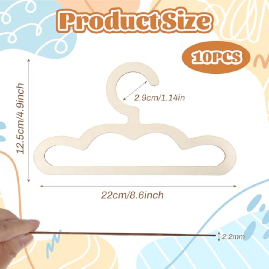 10Pcs Wooden Hangers for Baby  - Closet Organizer Baby recension och pris