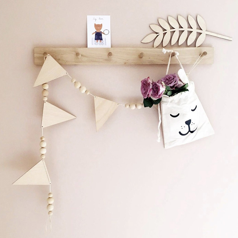 Baby Room Garland Wooden Trian - Baby Nursery Garland recension och pris