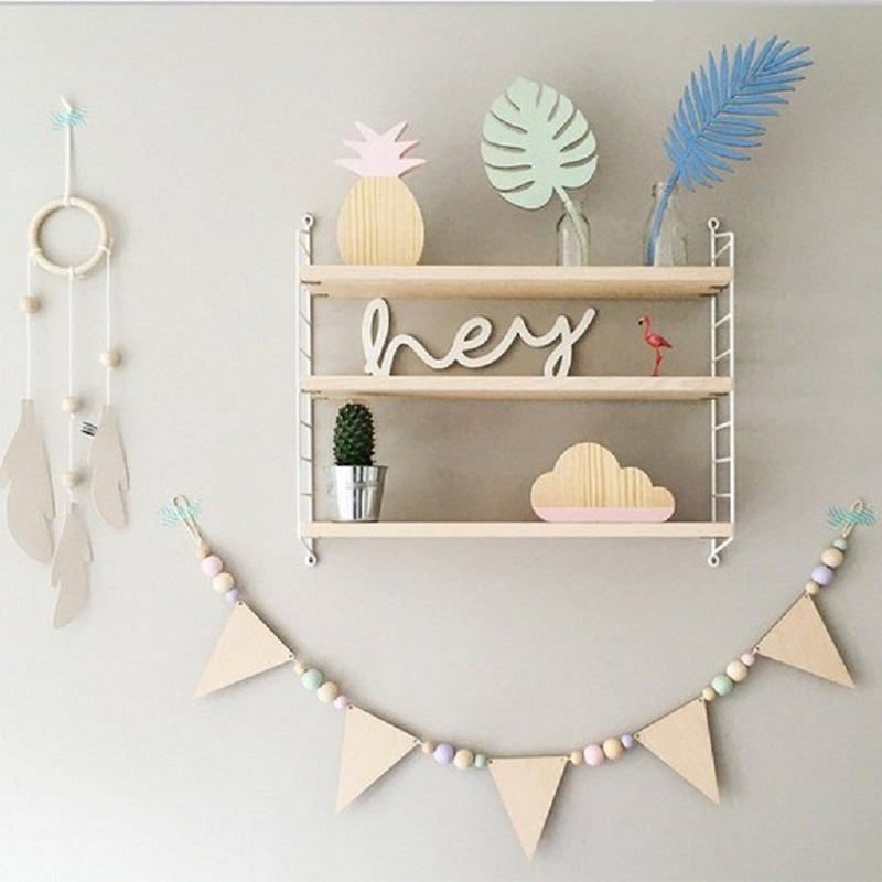 Baby Room Garland Wooden Trian - Baby Nursery Garland recension och pris